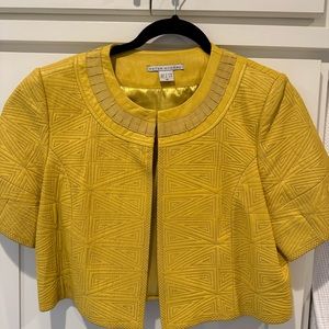 ❤️ Peter NyGard Leather yellow quilted 100% leather Jacket